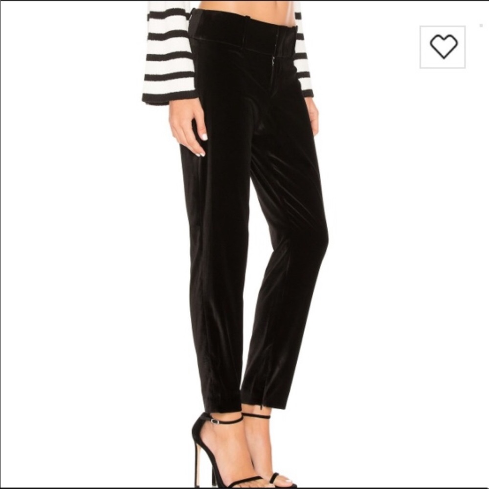 Alice and Olivia Velvet Tuxedo Pant